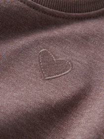 NAME IT Sweatshirt Vima Peppercorn Heart Embroidery
